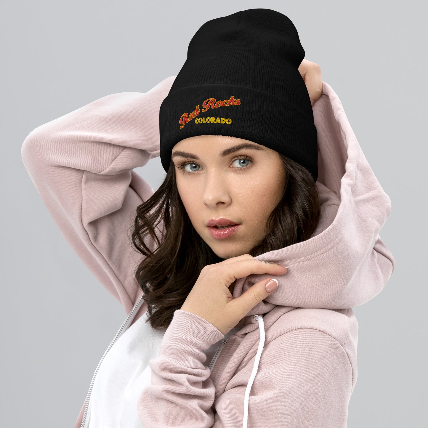 Red Rocks Colorado Cuffed Beanie