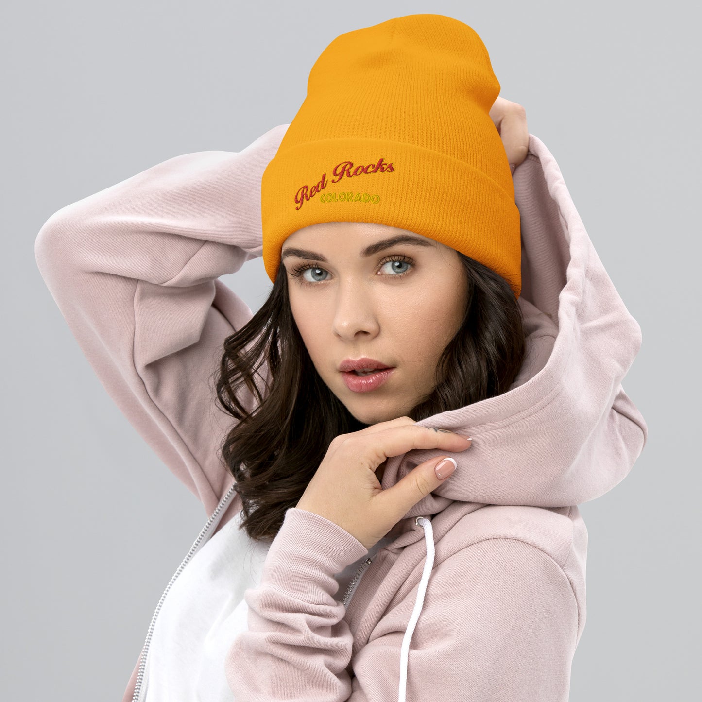 Red Rocks Colorado Cuffed Beanie