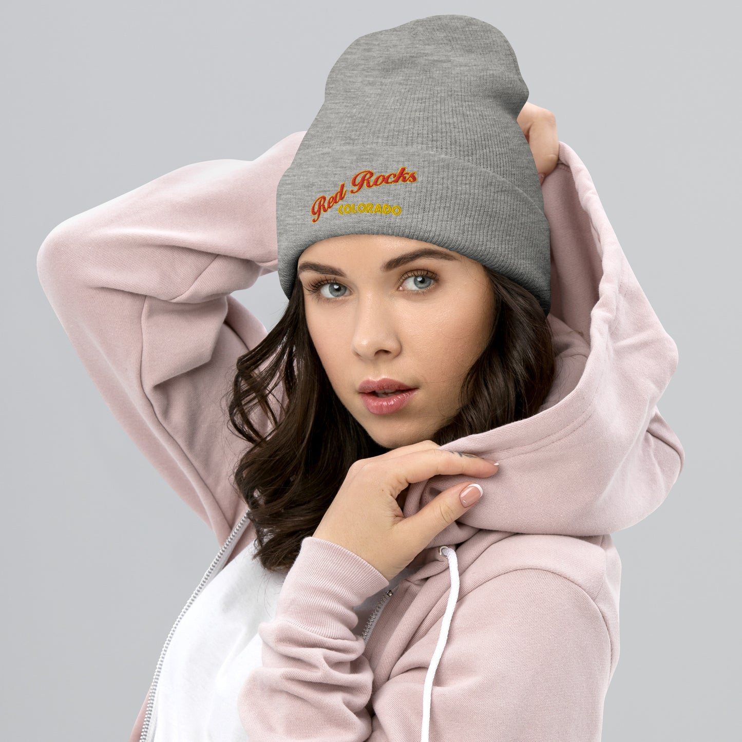 Red Rocks Colorado Cuffed Beanie