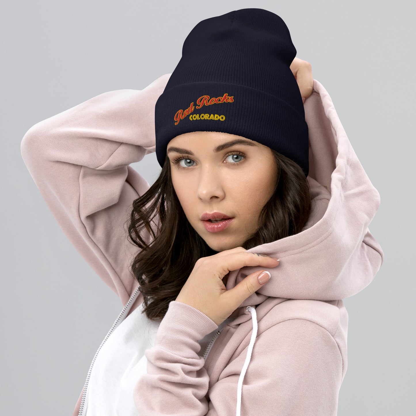 Red Rocks Colorado Cuffed Beanie