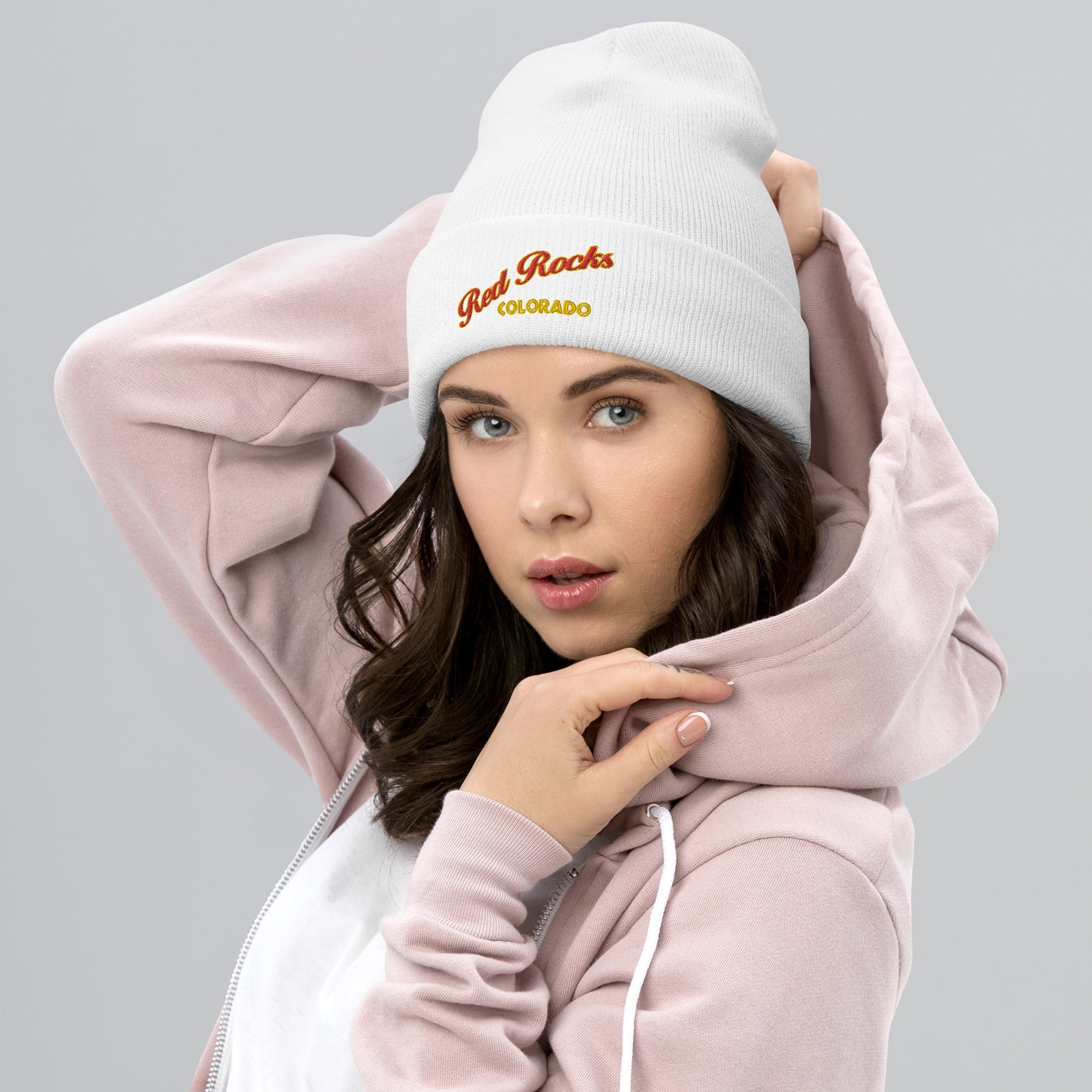 Red Rocks Colorado Cuffed Beanie