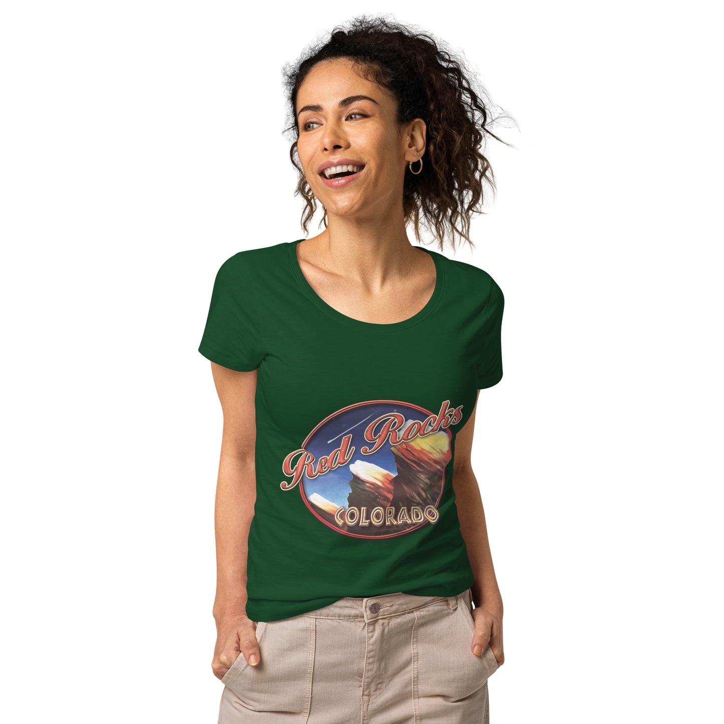 Red Rocks Colorado Women’s basic organic t-shirt