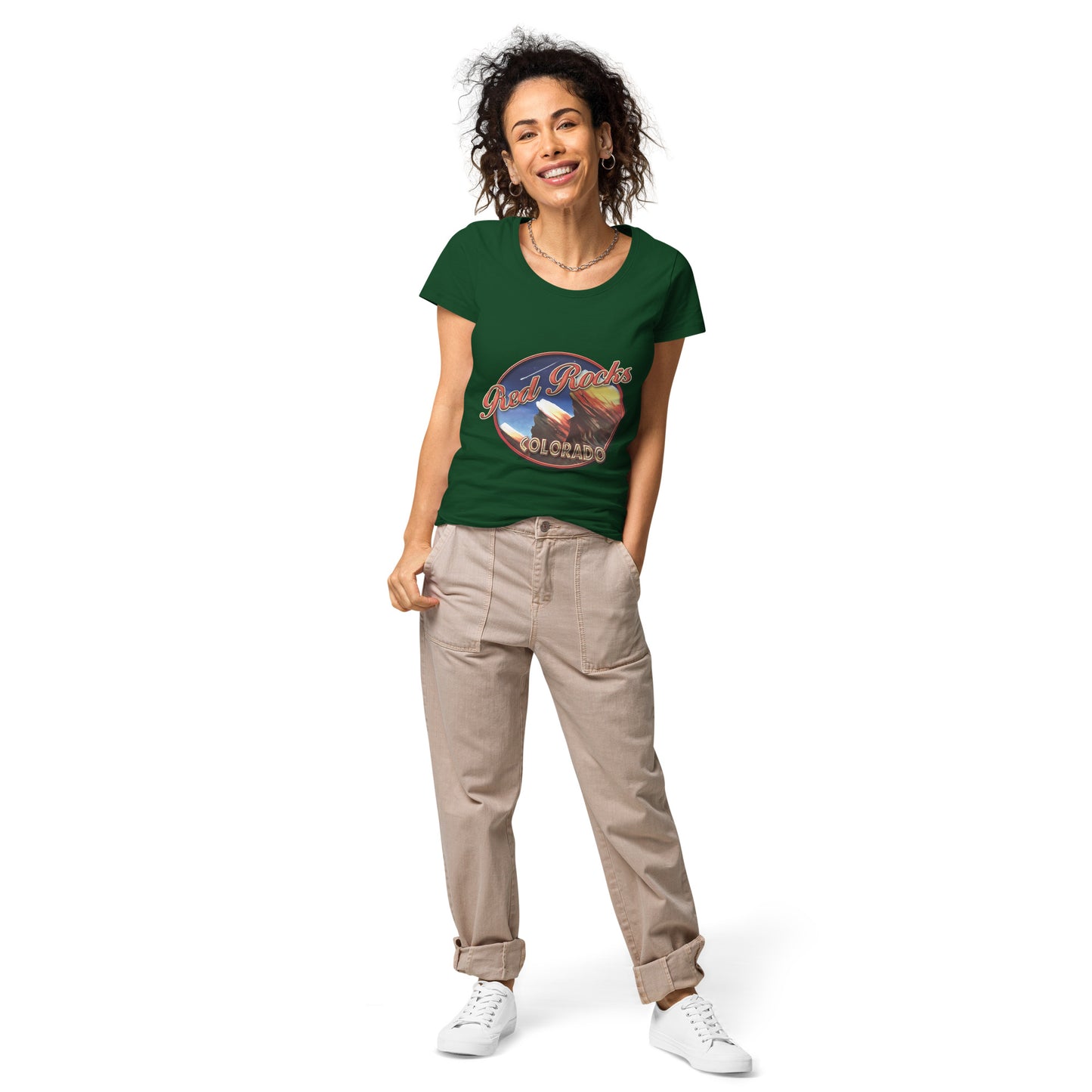 Red Rocks Colorado Women’s basic organic t-shirt