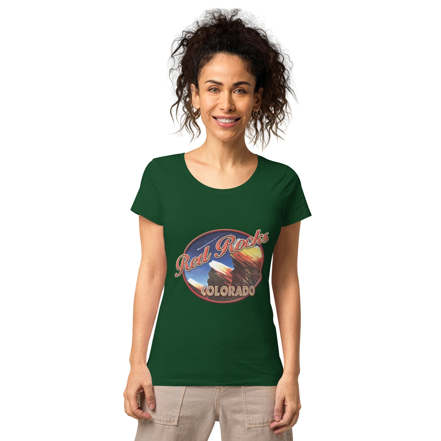 Red Rocks Colorado Women’s basic organic t-shirt