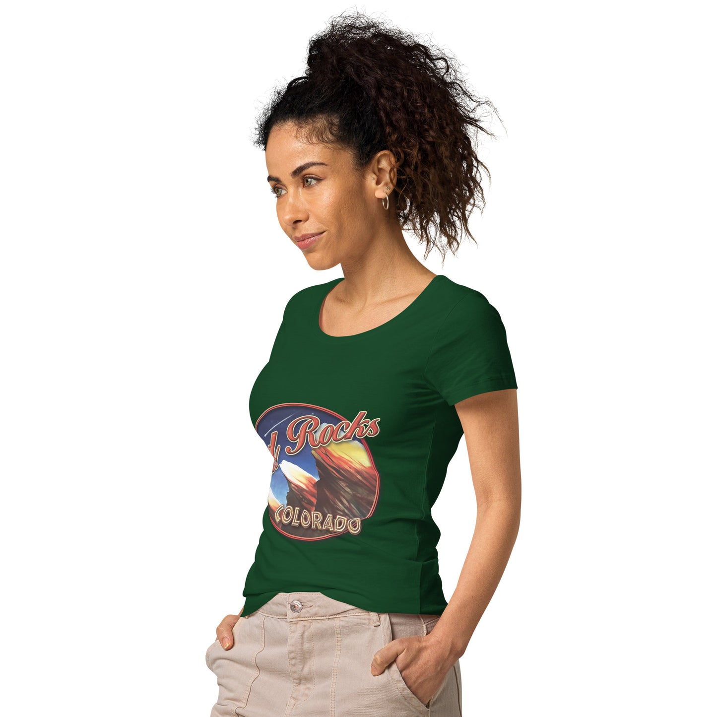 Red Rocks Colorado Women’s basic organic t-shirt