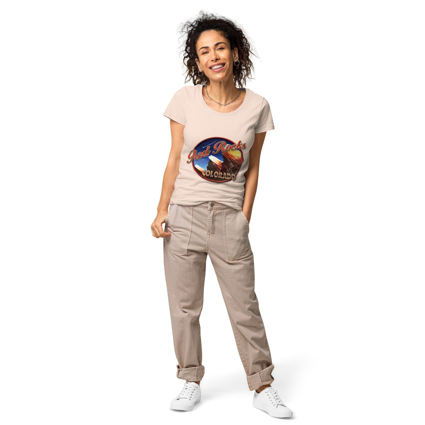 Red Rocks Colorado Women’s basic organic t-shirt