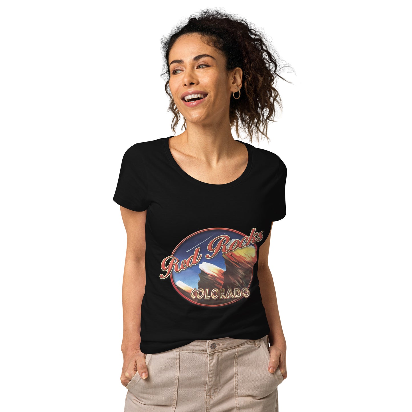 Red Rocks Colorado Women’s basic organic t-shirt