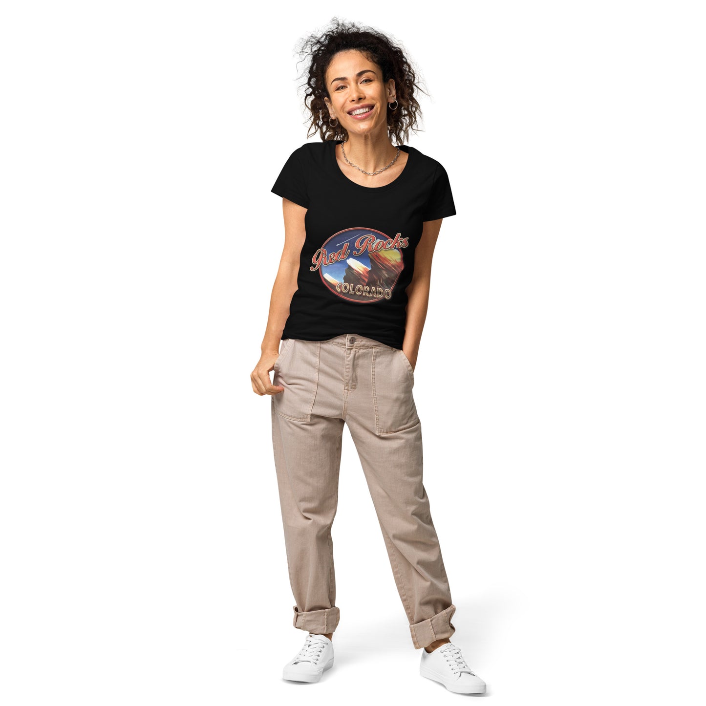 Red Rocks Colorado Women’s basic organic t-shirt