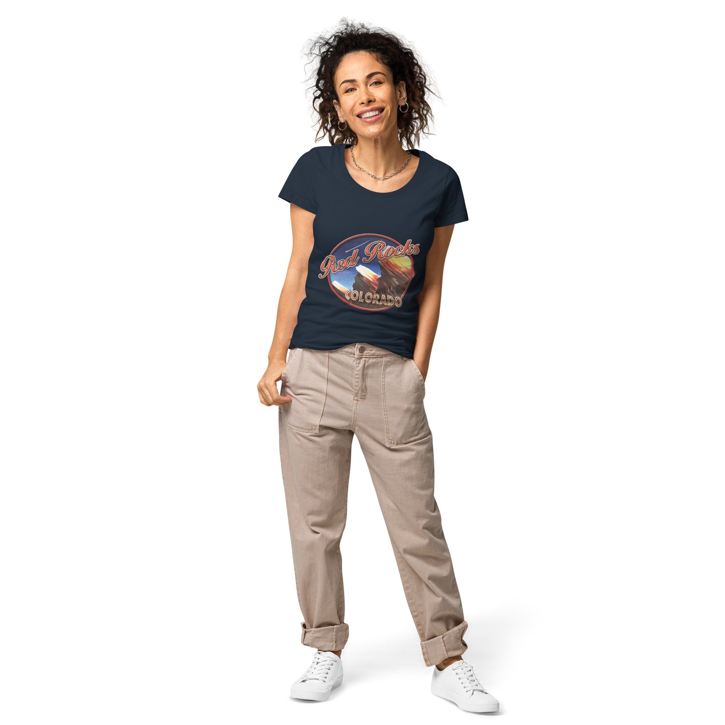 Red Rocks Colorado Women’s basic organic t-shirt