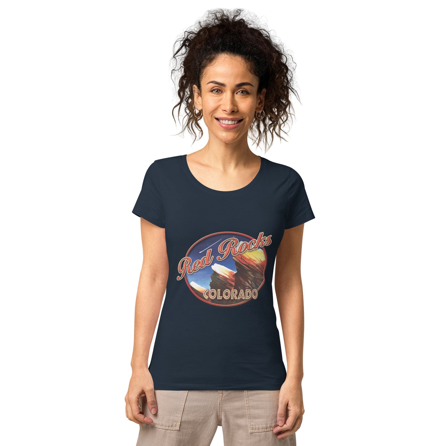 Red Rocks Colorado Women’s basic organic t-shirt