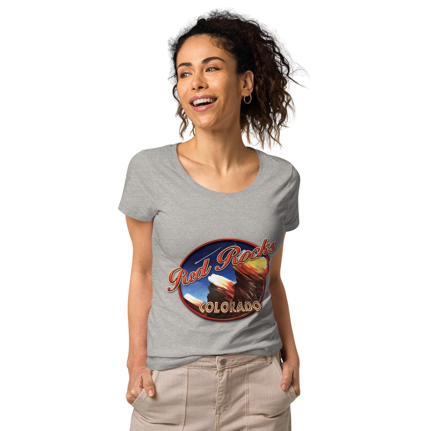 Red Rocks Colorado Women’s basic organic t-shirt