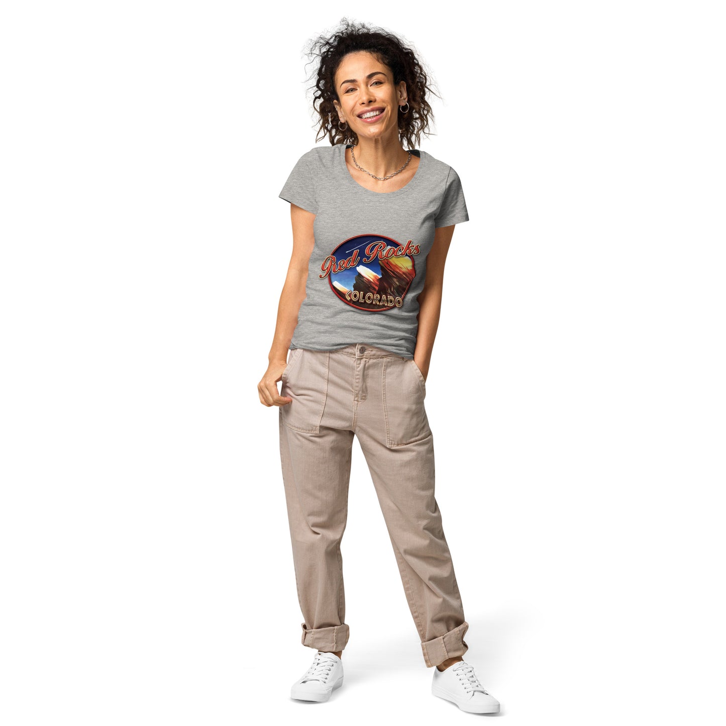 Red Rocks Colorado Women’s basic organic t-shirt