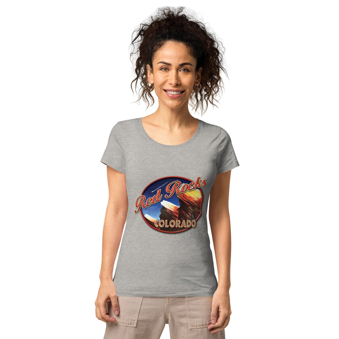 Red Rocks Colorado Women’s basic organic t-shirt