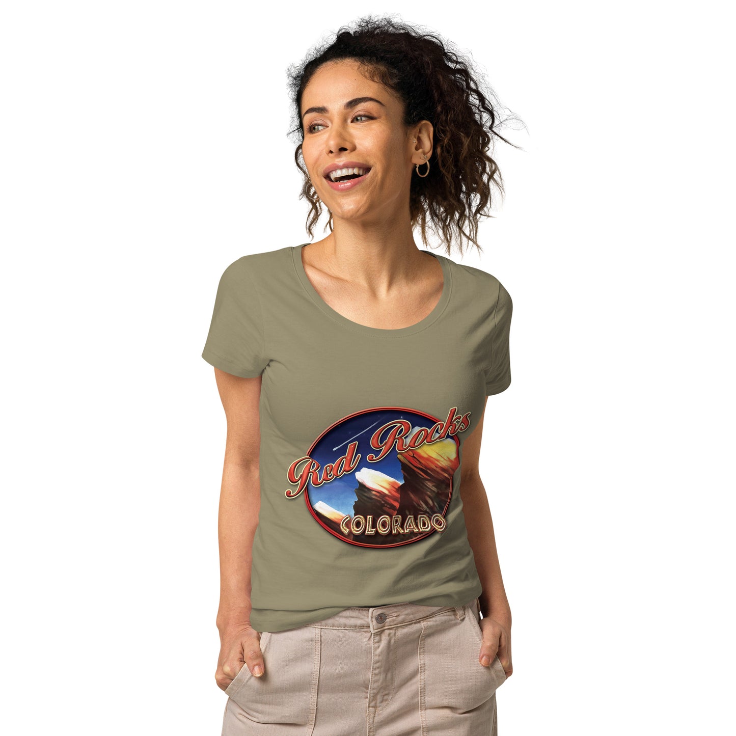 Red Rocks Colorado Women’s basic organic t-shirt