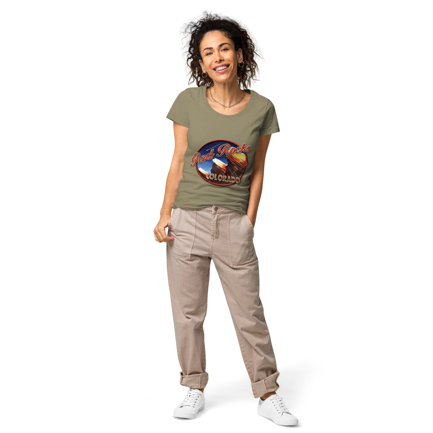 Red Rocks Colorado Women’s basic organic t-shirt