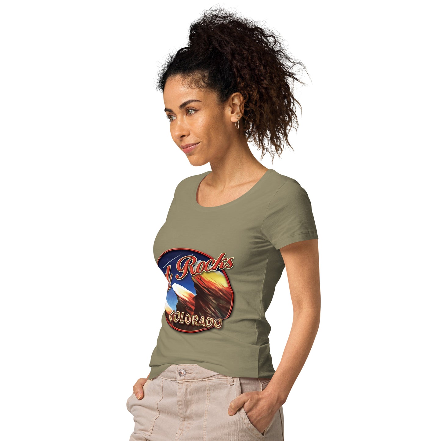 Red Rocks Colorado Women’s basic organic t-shirt