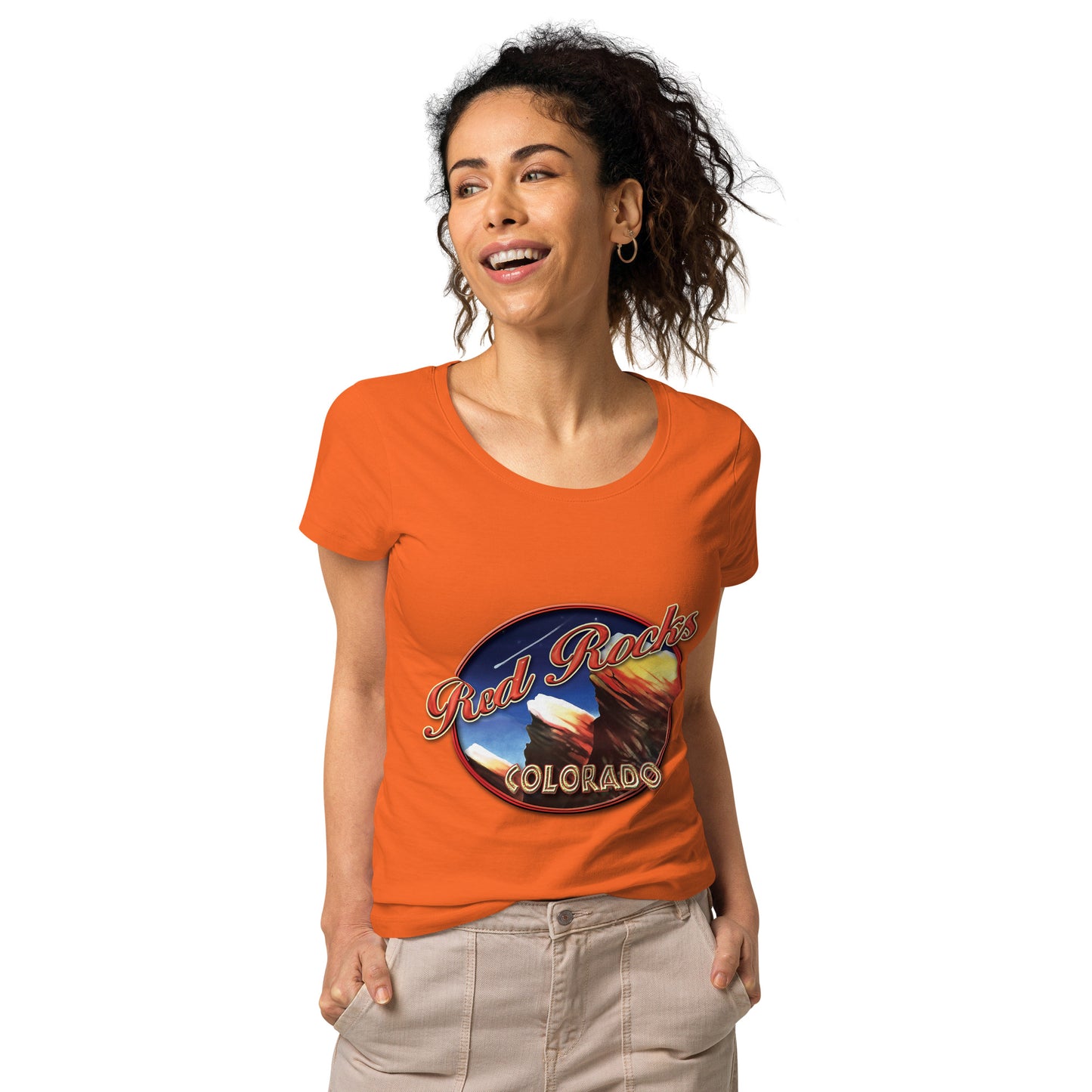 Red Rocks Colorado Women’s basic organic t-shirt
