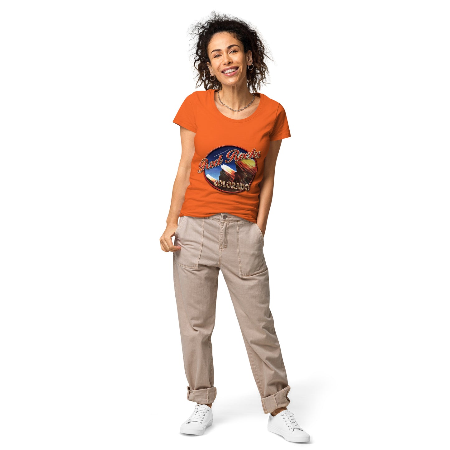Red Rocks Colorado Women’s basic organic t-shirt
