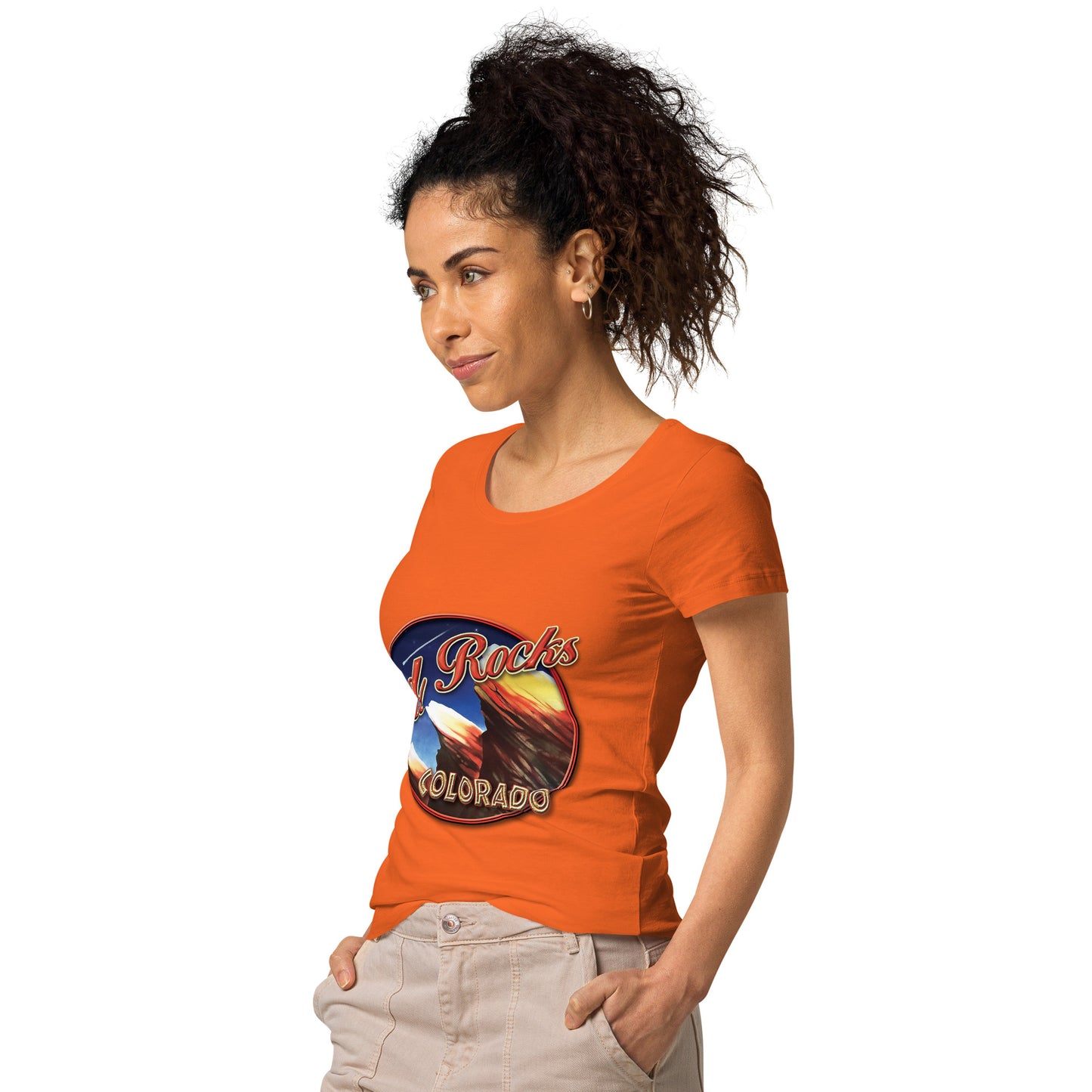 Red Rocks Colorado Women’s basic organic t-shirt