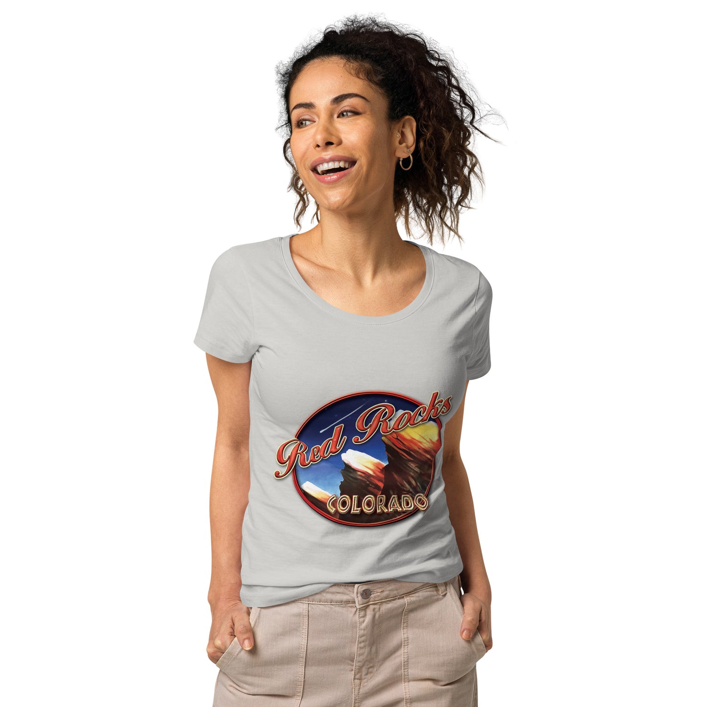 Red Rocks Colorado Women’s basic organic t-shirt