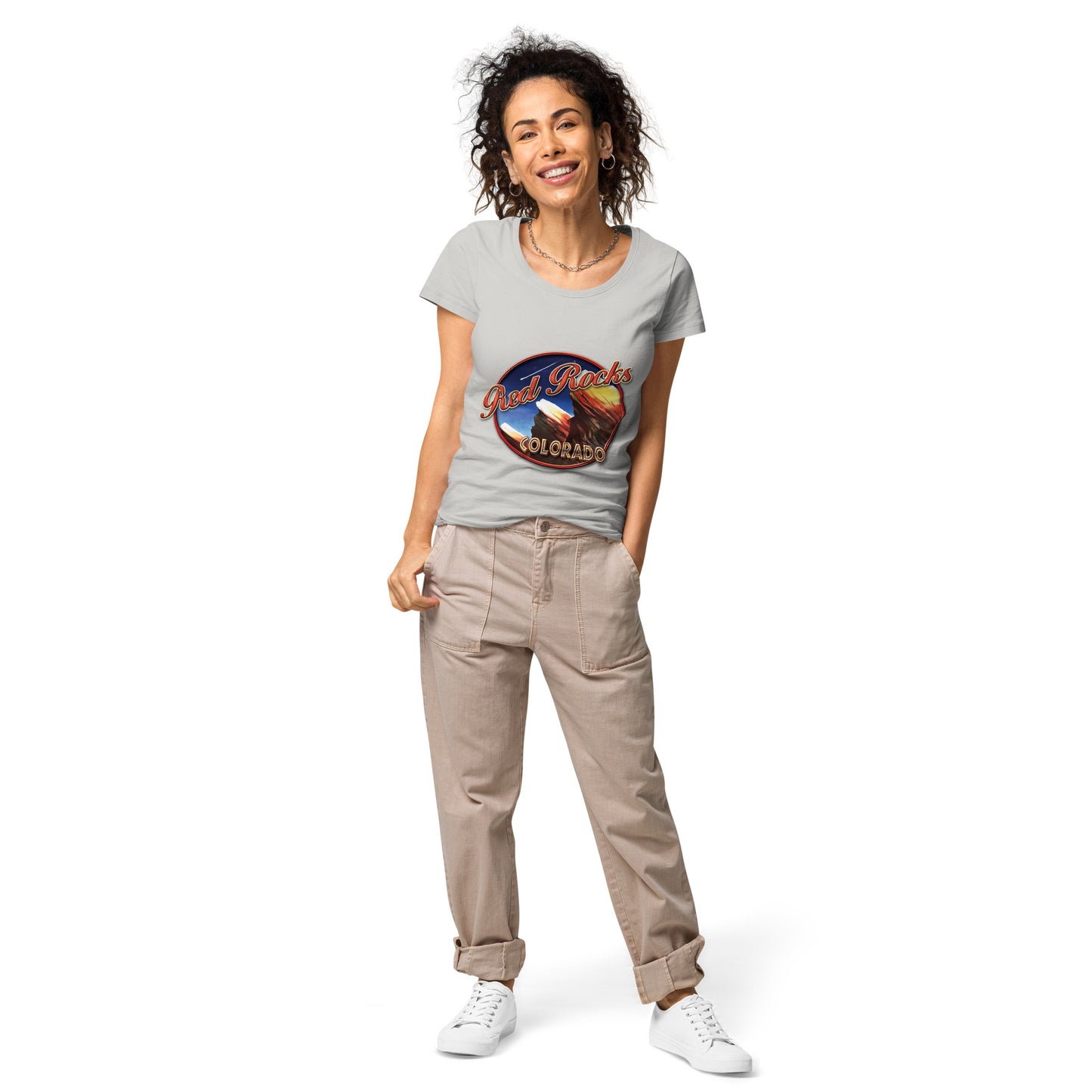 Red Rocks Colorado Women’s basic organic t-shirt