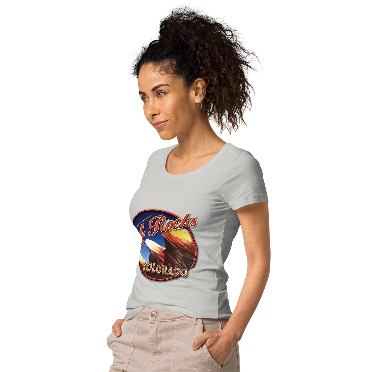 Red Rocks Colorado Women’s basic organic t-shirt