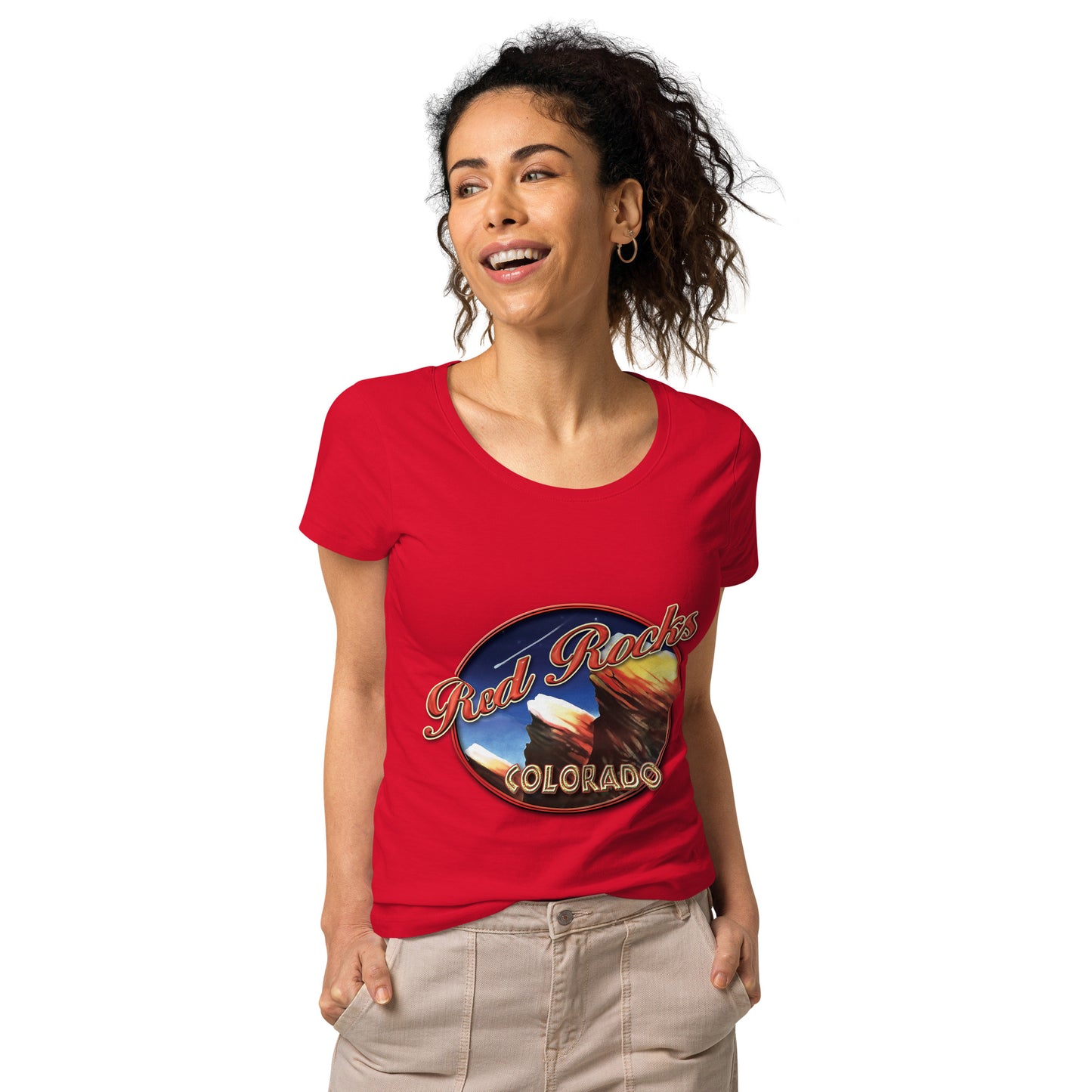 Red Rocks Colorado Women’s basic organic t-shirt