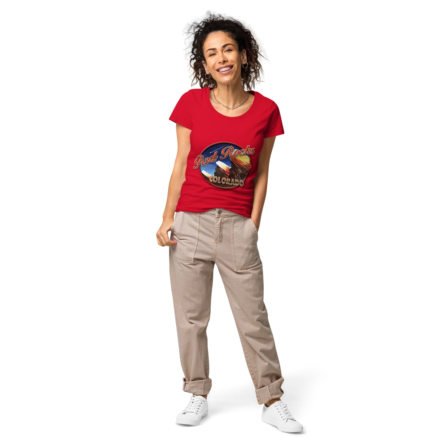 Red Rocks Colorado Women’s basic organic t-shirt