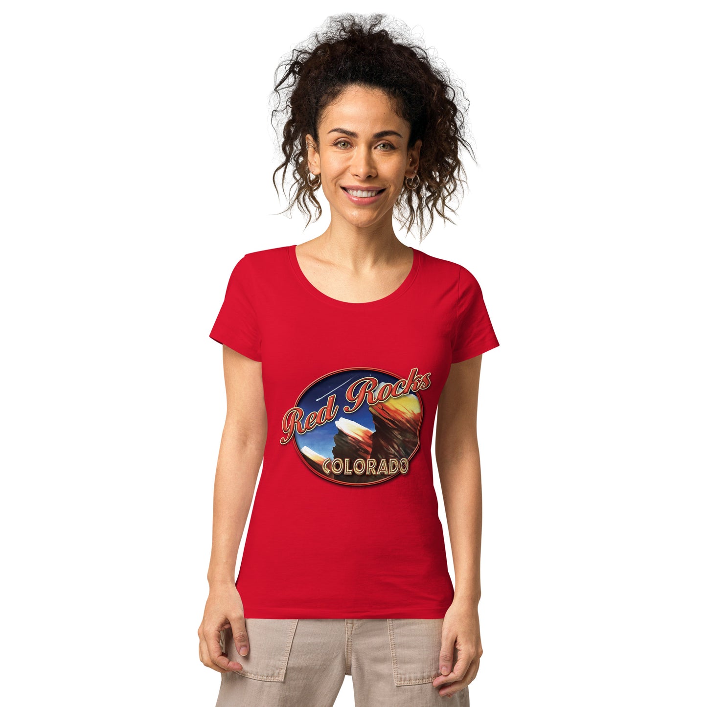 Red Rocks Colorado Women’s basic organic t-shirt