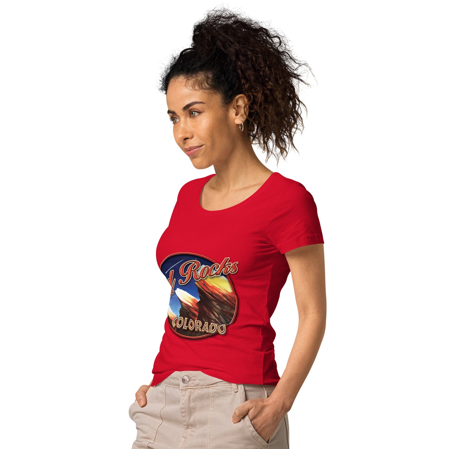 Red Rocks Colorado Women’s basic organic t-shirt