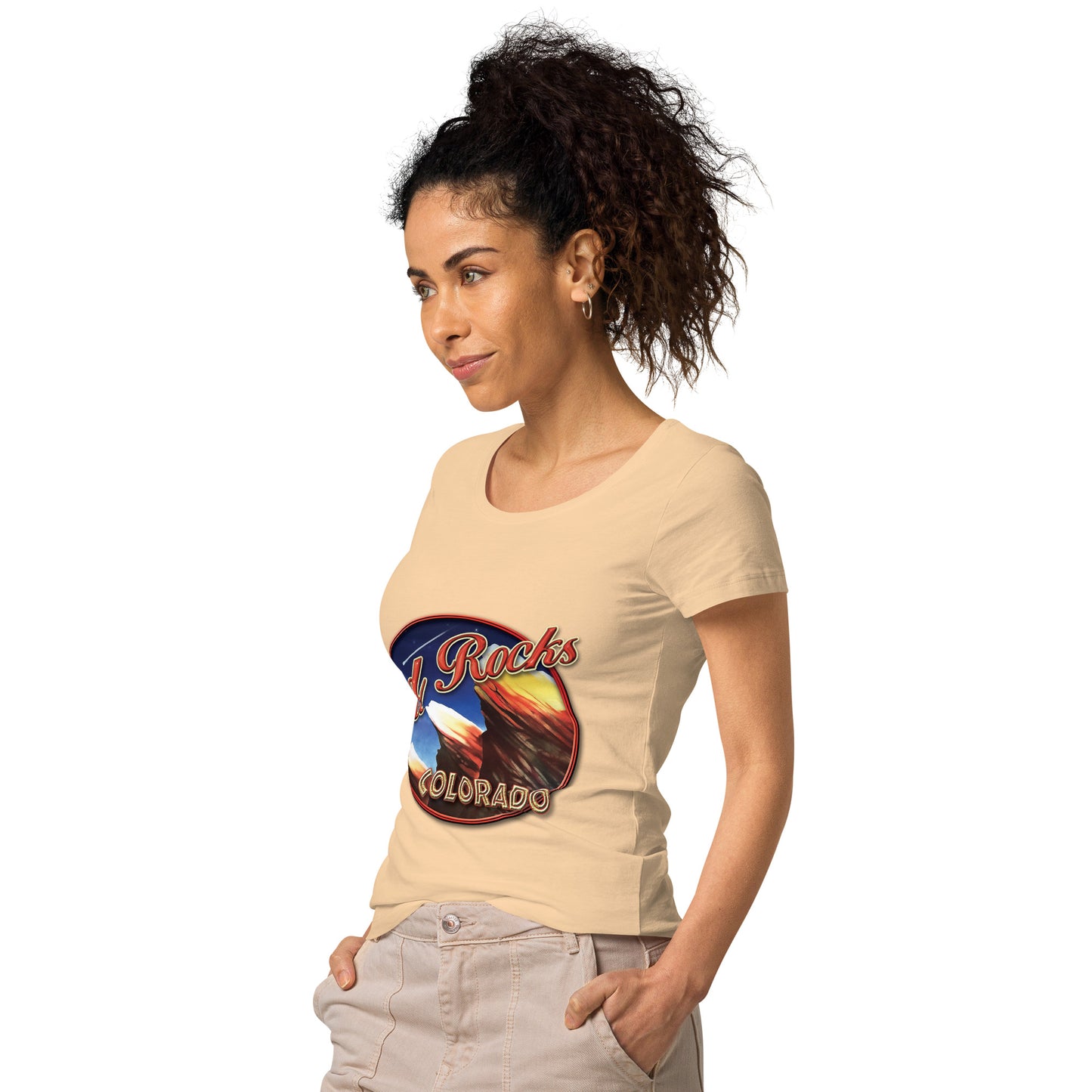 Red Rocks Colorado Women’s basic organic t-shirt