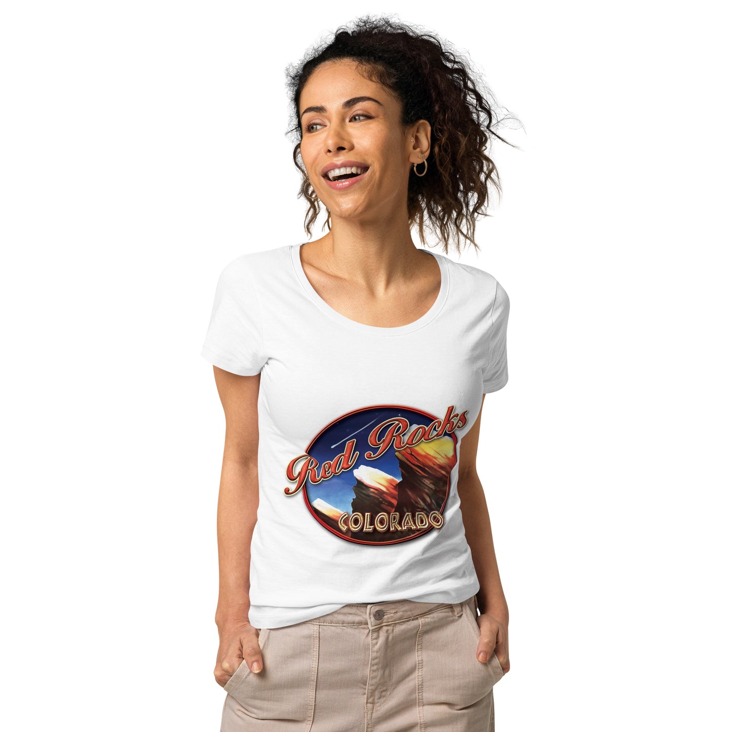 Red Rocks Colorado Women’s basic organic t-shirt