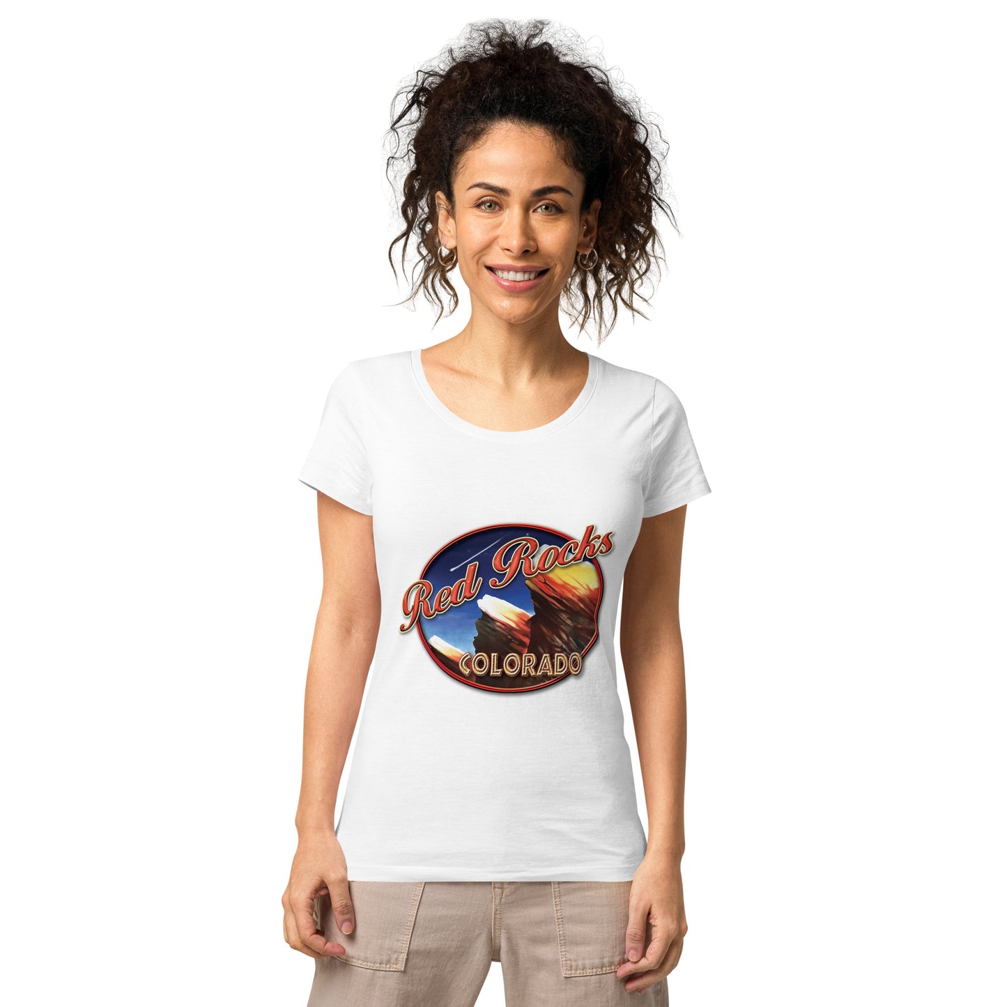 Red Rocks Colorado Women’s basic organic t-shirt