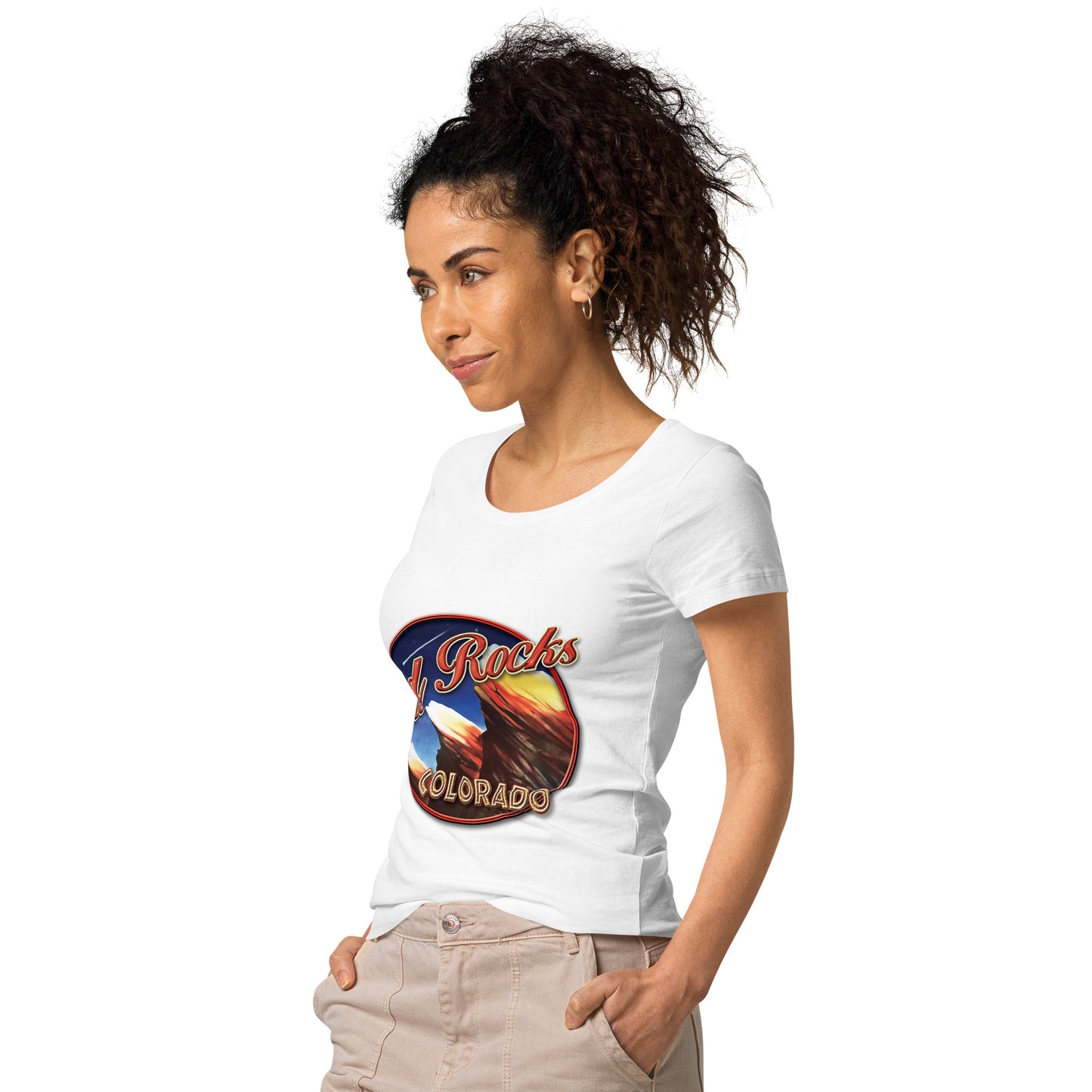 Red Rocks Colorado Women’s basic organic t-shirt