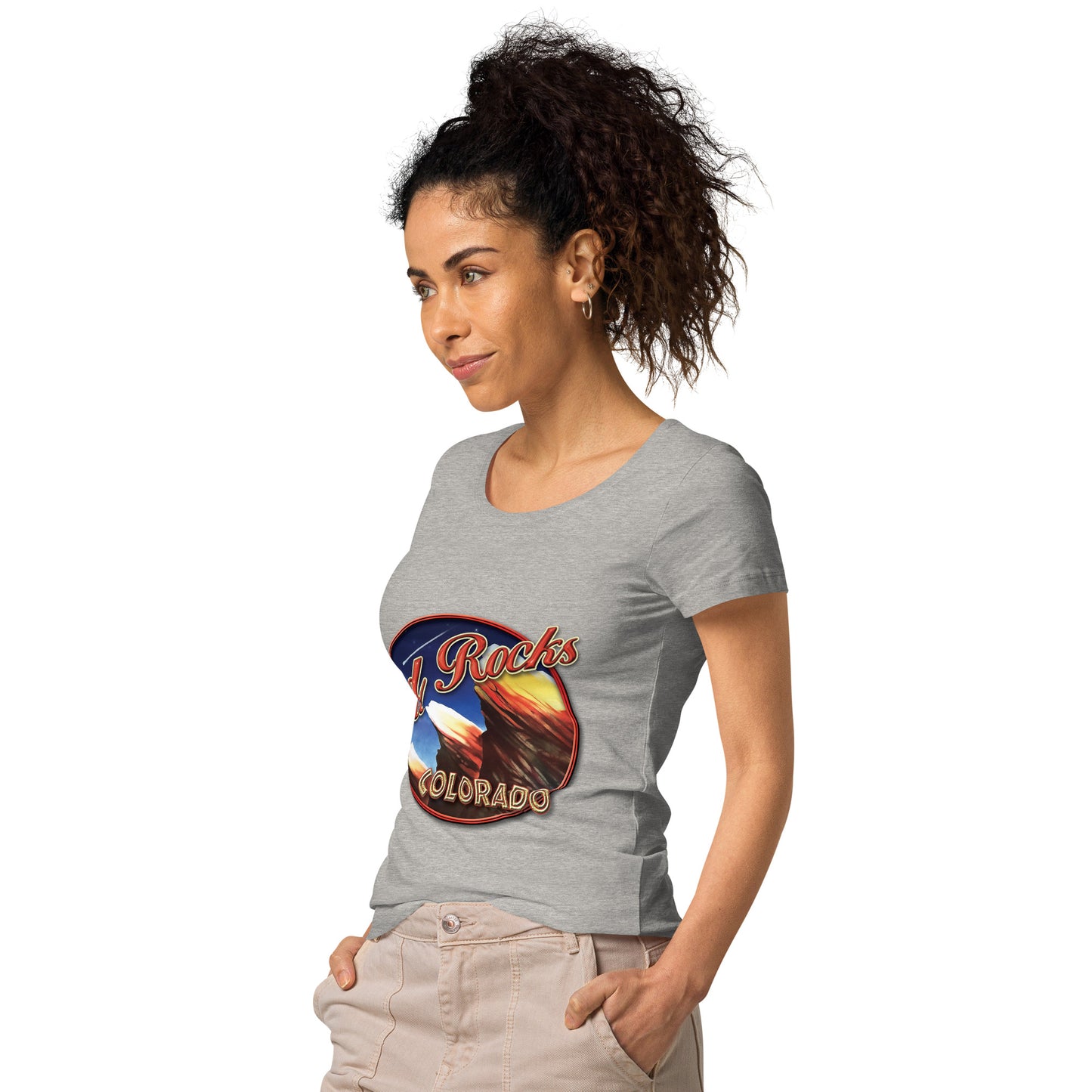 Red Rocks Colorado Women’s basic organic t-shirt